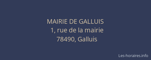 MAIRIE DE GALLUIS