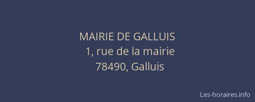 MAIRIE DE GALLUIS