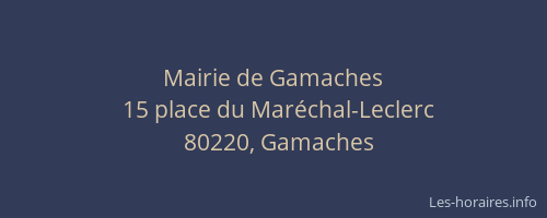 Mairie de Gamaches