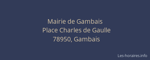 Mairie de Gambais