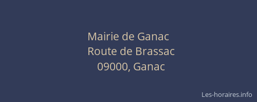 Mairie de Ganac
