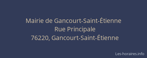 Mairie de Gancourt-Saint-Étienne