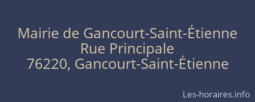 Mairie de Gancourt-Saint-Étienne