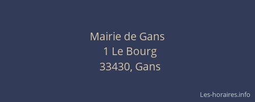 Mairie de Gans