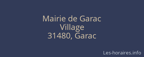 Mairie de Garac