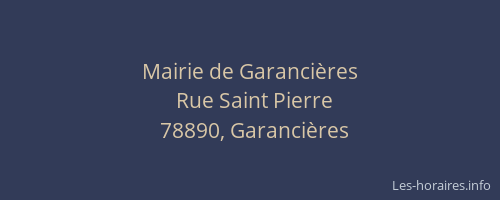 Mairie de Garanci&egrave;res