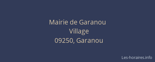 Mairie de Garanou