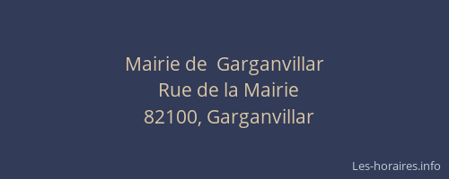 Mairie de  Garganvillar