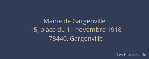 Mairie de Gargenville