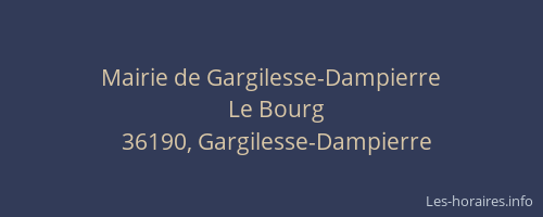 Mairie de Gargilesse-Dampierre