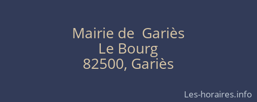 Mairie de  Gariès