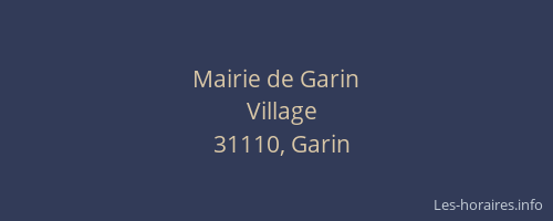 Mairie de Garin