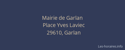 Mairie de Garlan