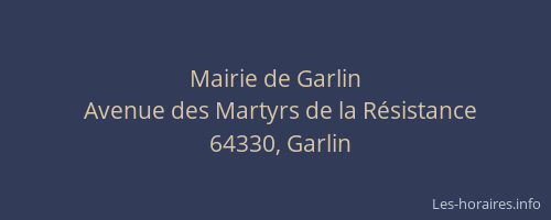 Mairie de Garlin