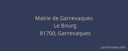 Mairie de Garrevaques