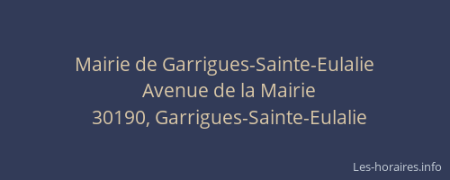Mairie de Garrigues-Sainte-Eulalie