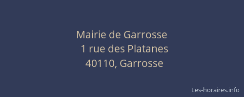 Mairie de Garrosse