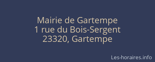 Mairie de Gartempe