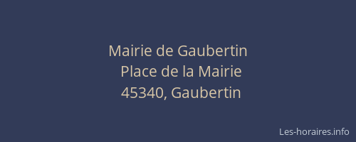 Mairie de Gaubertin