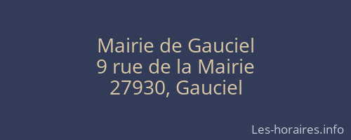 Mairie de Gauciel