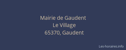 Mairie de Gaudent