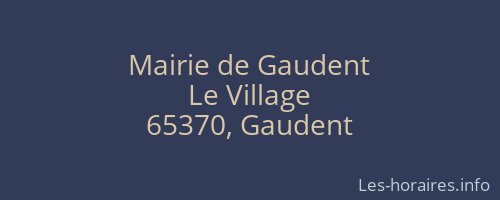 Mairie de Gaudent
