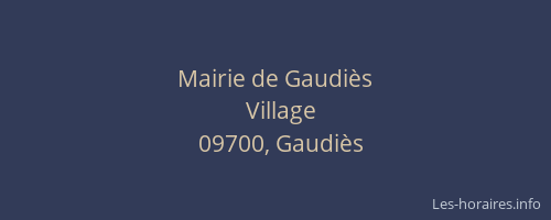 Mairie de Gaudiès