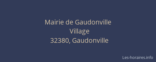 Mairie de Gaudonville