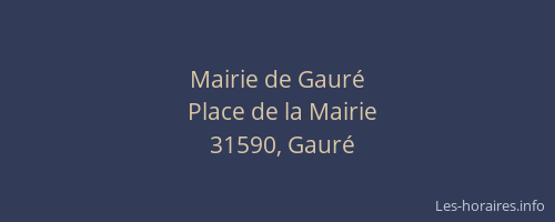 Mairie de Gauré