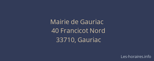 Mairie de Gauriac