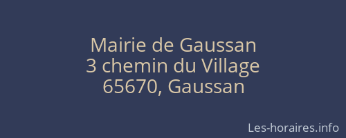 Mairie de Gaussan