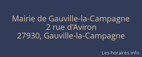 Mairie de Gauville-la-Campagne