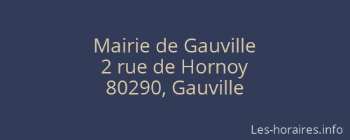 Mairie de Gauville