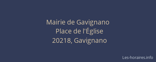 Mairie de Gavignano