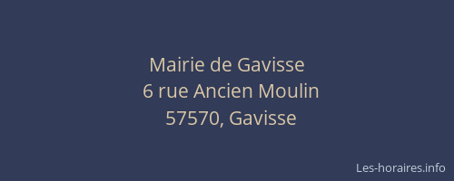 Mairie de Gavisse