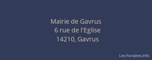 Mairie de Gavrus