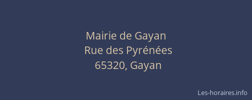 Mairie de Gayan