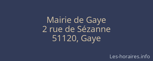 Mairie de Gaye