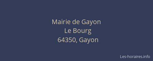 Mairie de Gayon