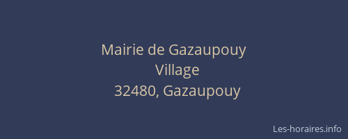 Mairie de Gazaupouy