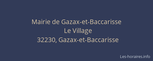Mairie de Gazax-et-Baccarisse