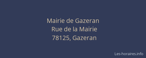 Mairie de Gazeran