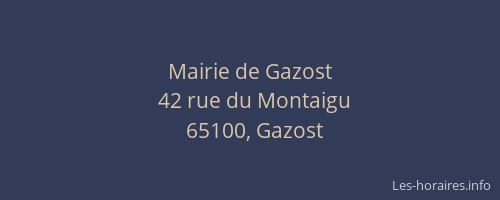 Mairie de Gazost
