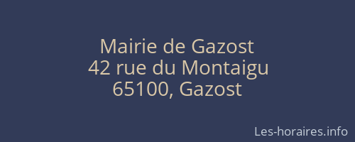 Mairie de Gazost