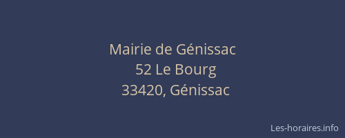 Mairie de G&eacute;nissac