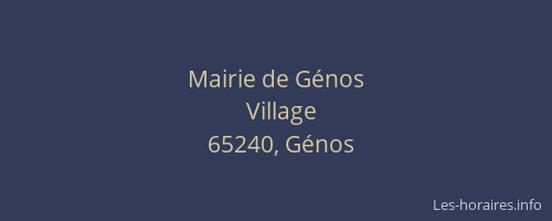 Mairie de G&eacute;nos