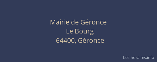 Mairie de G&eacute;ronce