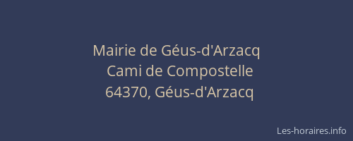 Mairie de G&eacute;us-d'Arzacq