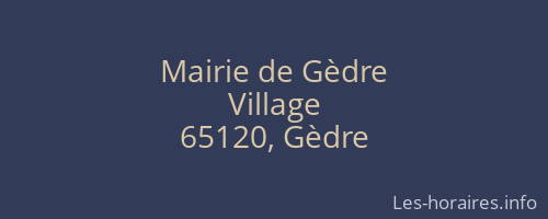 Mairie de Gèdre
