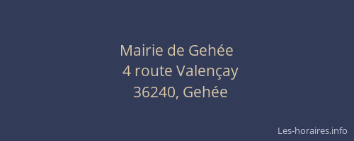 Mairie de Geh&eacute;e